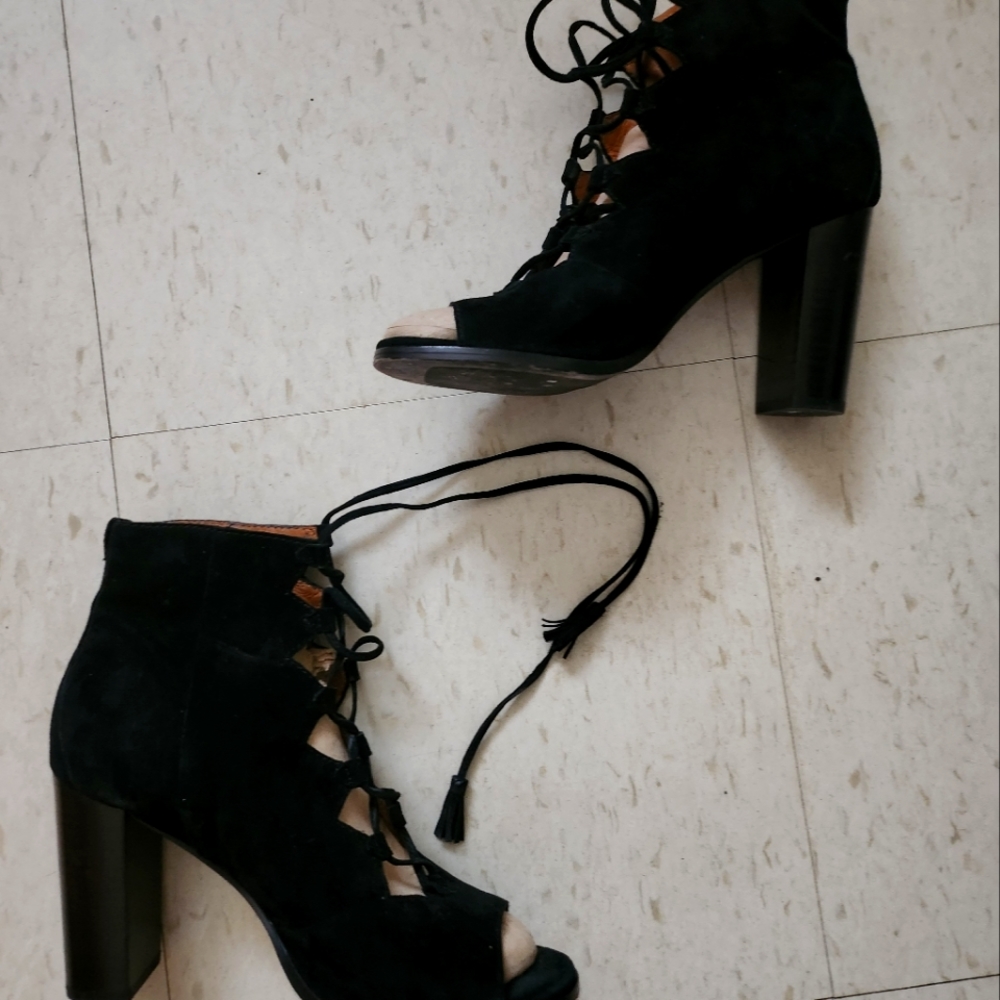 EUC Frye Plush Suede Booties feels like velvet